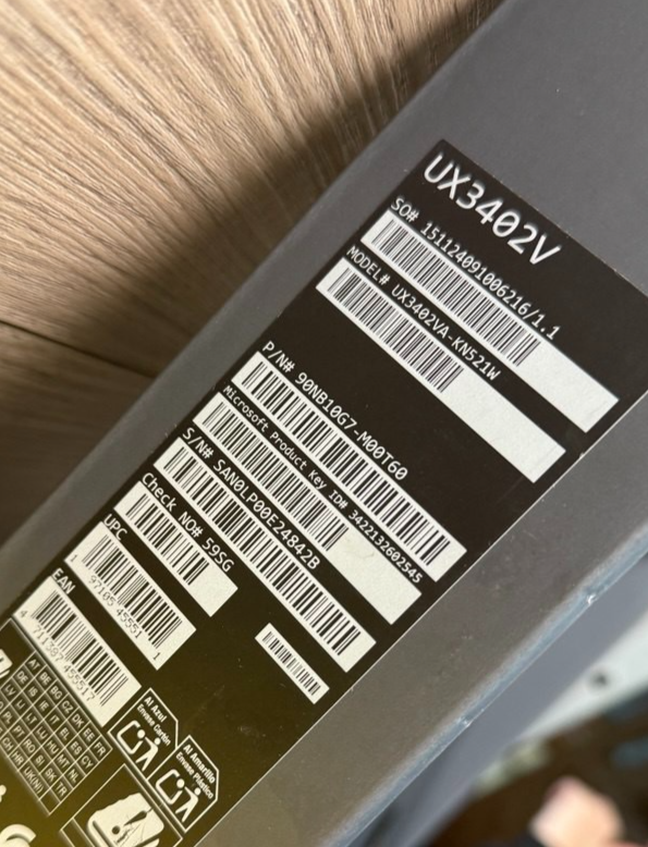 ASUS Zenbook Core i9, 16GB RAM, 1TB SSD 14 Inch OLED Laptop, UX3402VA-KN521W