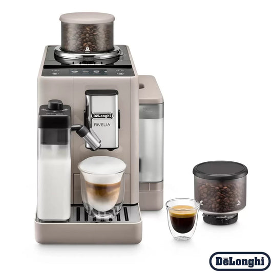 DeLonghi Rivelia Coffee Machine Bean-to-Cup in Beige EXAM450.55.BG De’longhi