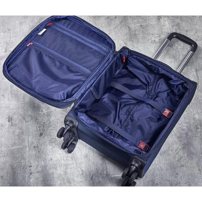 Rock Georgia 4 Piece Softside Luggage Set in Navy