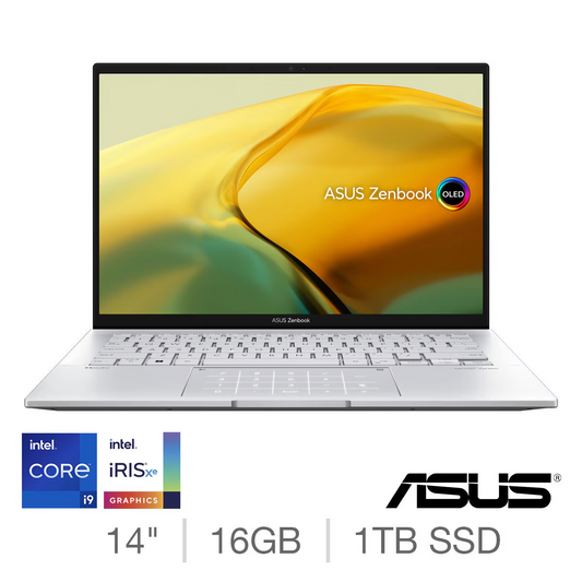 ASUS Zenbook Core i9, 16GB RAM, 1TB SSD 14 Inch OLED Laptop, UX3402VA-KN521W