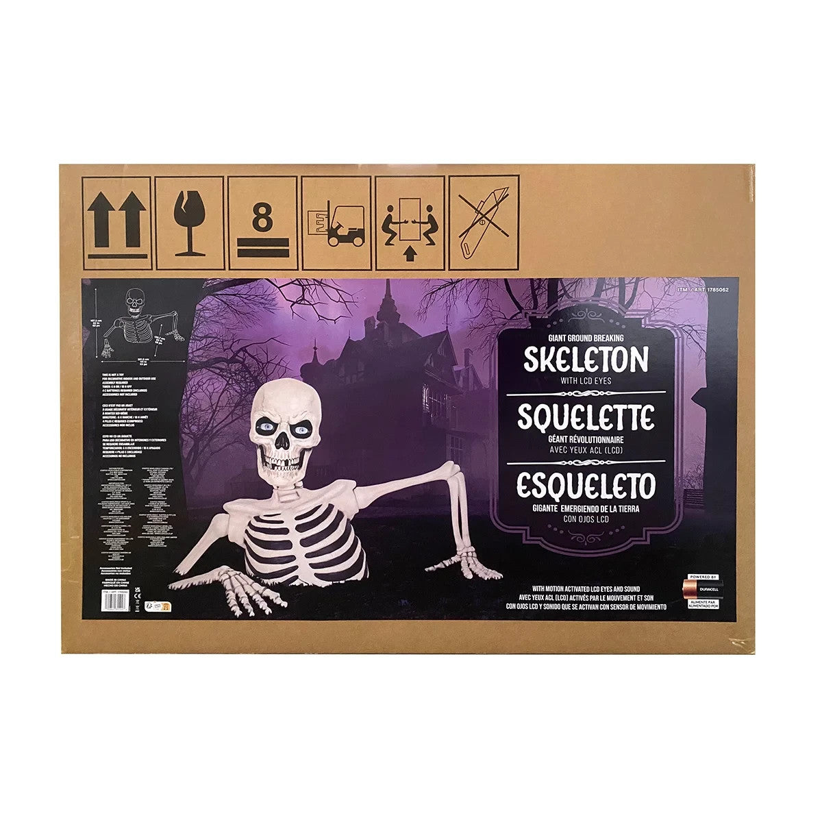 Halloween 5ft (1.6m) Giant Ground Breaking Skeleton with Lights & Sounds NEW