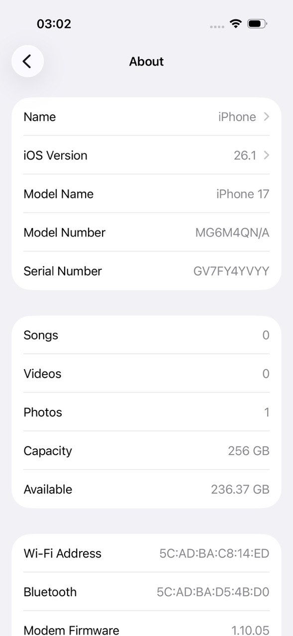 Apple iPhone 17 256GB Sim Free Mobile Phone in Lavender, MG6M4QN/A 60 Cycles