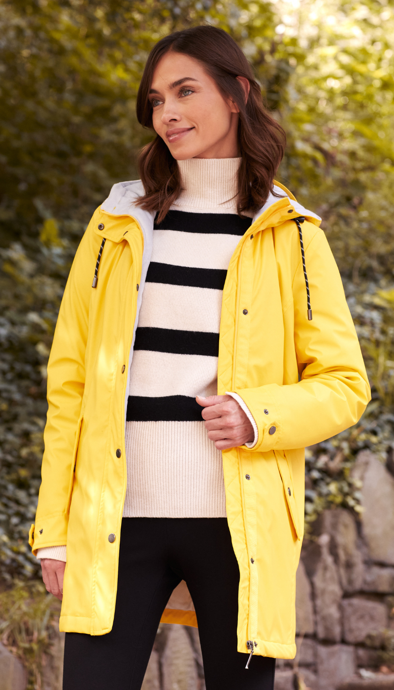 Weatherproof Ladies Slicker Jacket in Sunshine Yellow