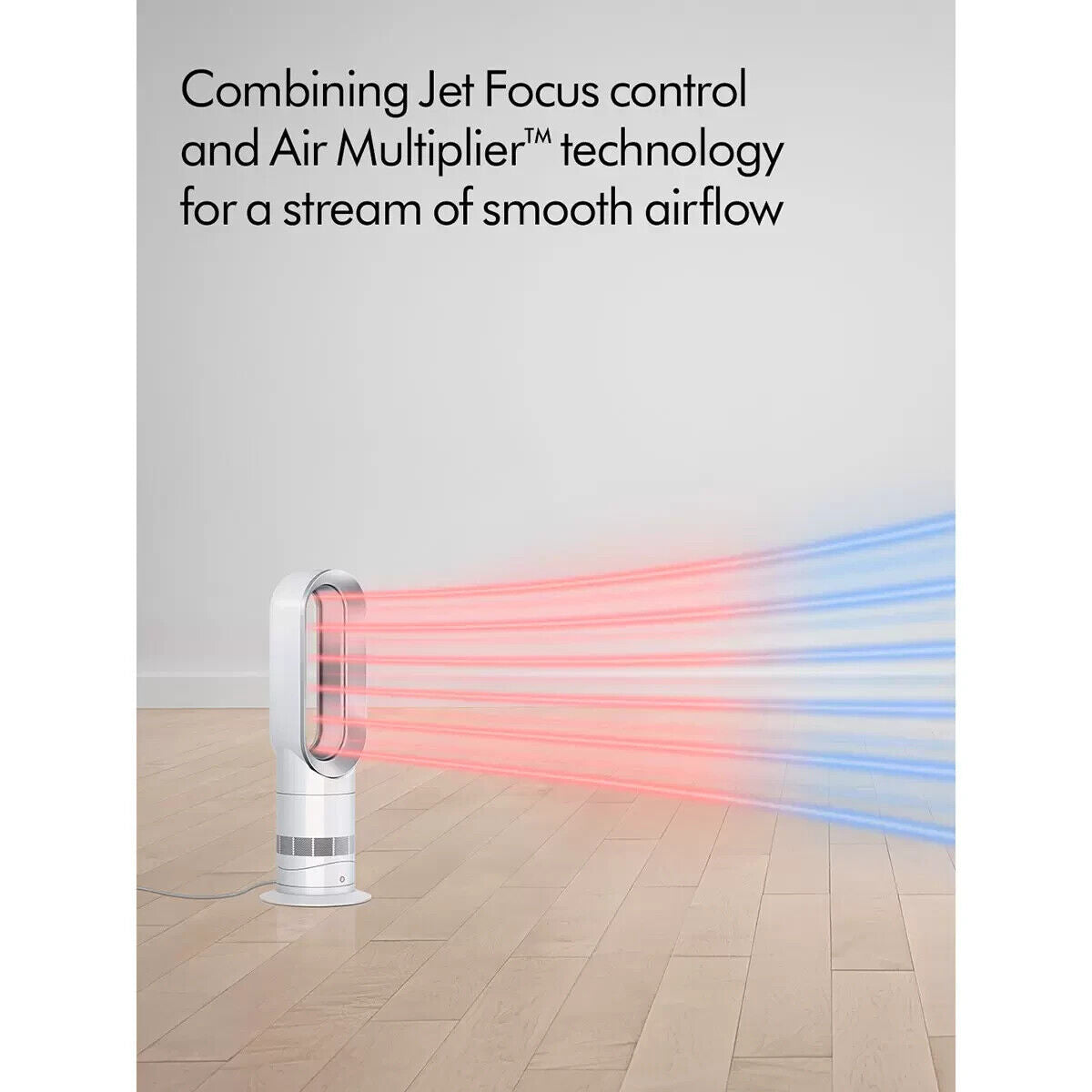 NEW Sealed Dyson AM09 Hot and Cool Tower Fan - White/Silver