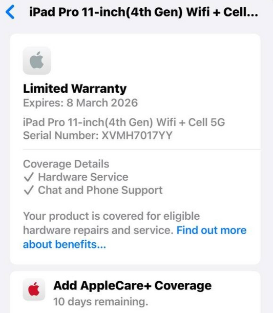 Apple iPad Pro 4th Gen 2022, 11'' WiFi + Cellular 2TB in Silver MNYM3B/A NEW VAT