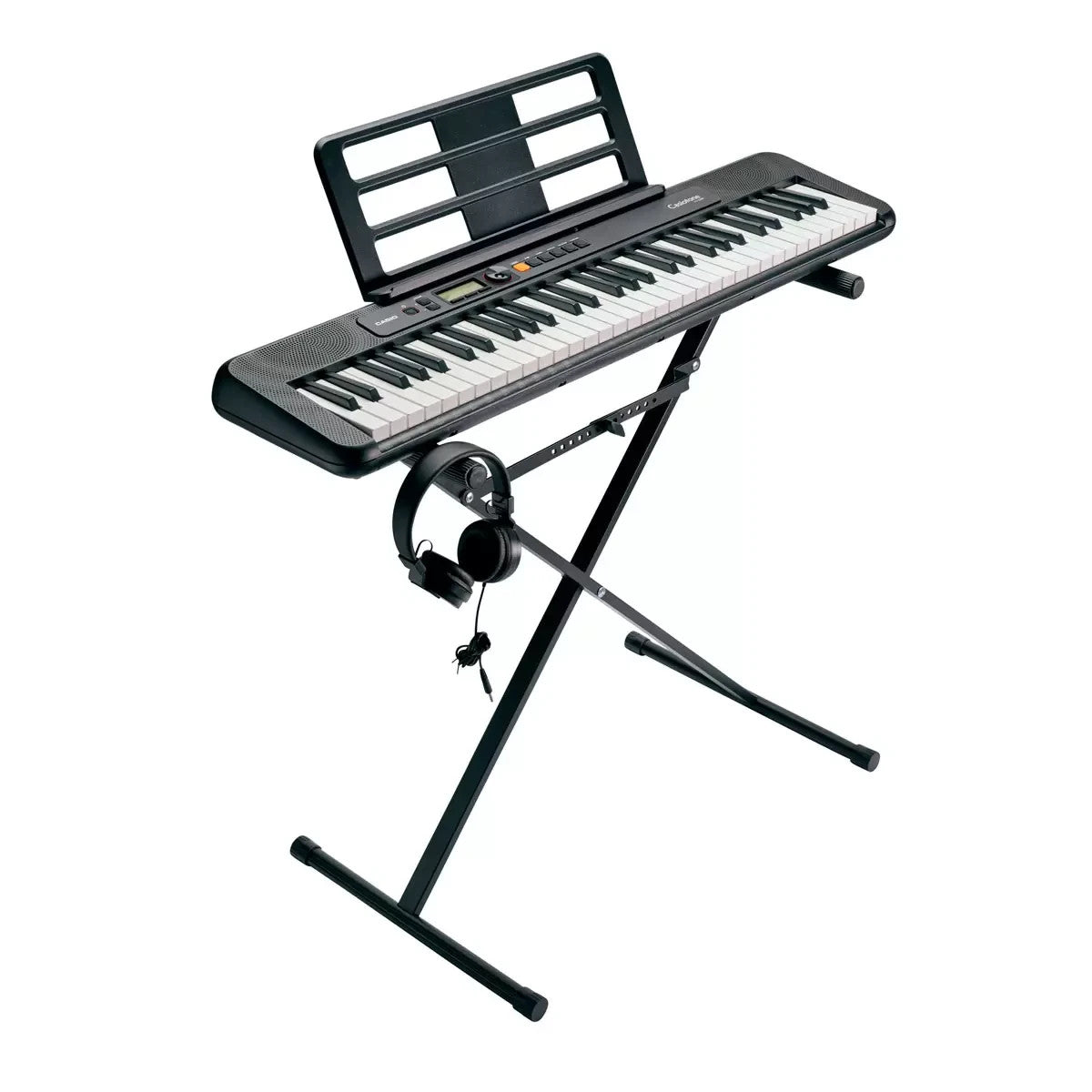 Casio Portable CT-S195AD Keyboard in Black with Stand Headphone & Adapter