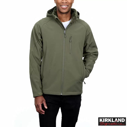 Kirkland Signature Men's Softshell Jacket in Olive size Large