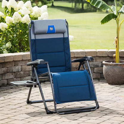 Timber Ridge Zero Gravity Folding Lounger with Side Table