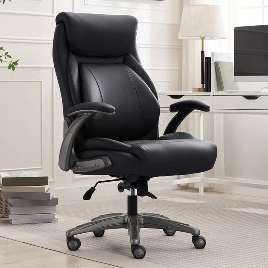 La-Z-Boy Air Lumbar Manager's Office Chair with Flip Up Arms, Black Ex-display