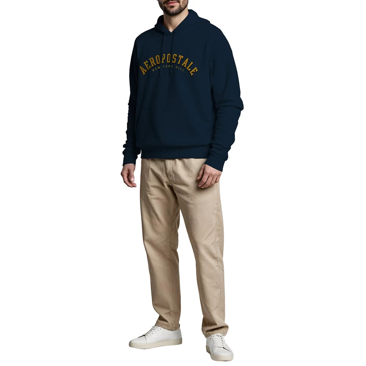 Aeropostale Men's Fleece Hoody in Navy M