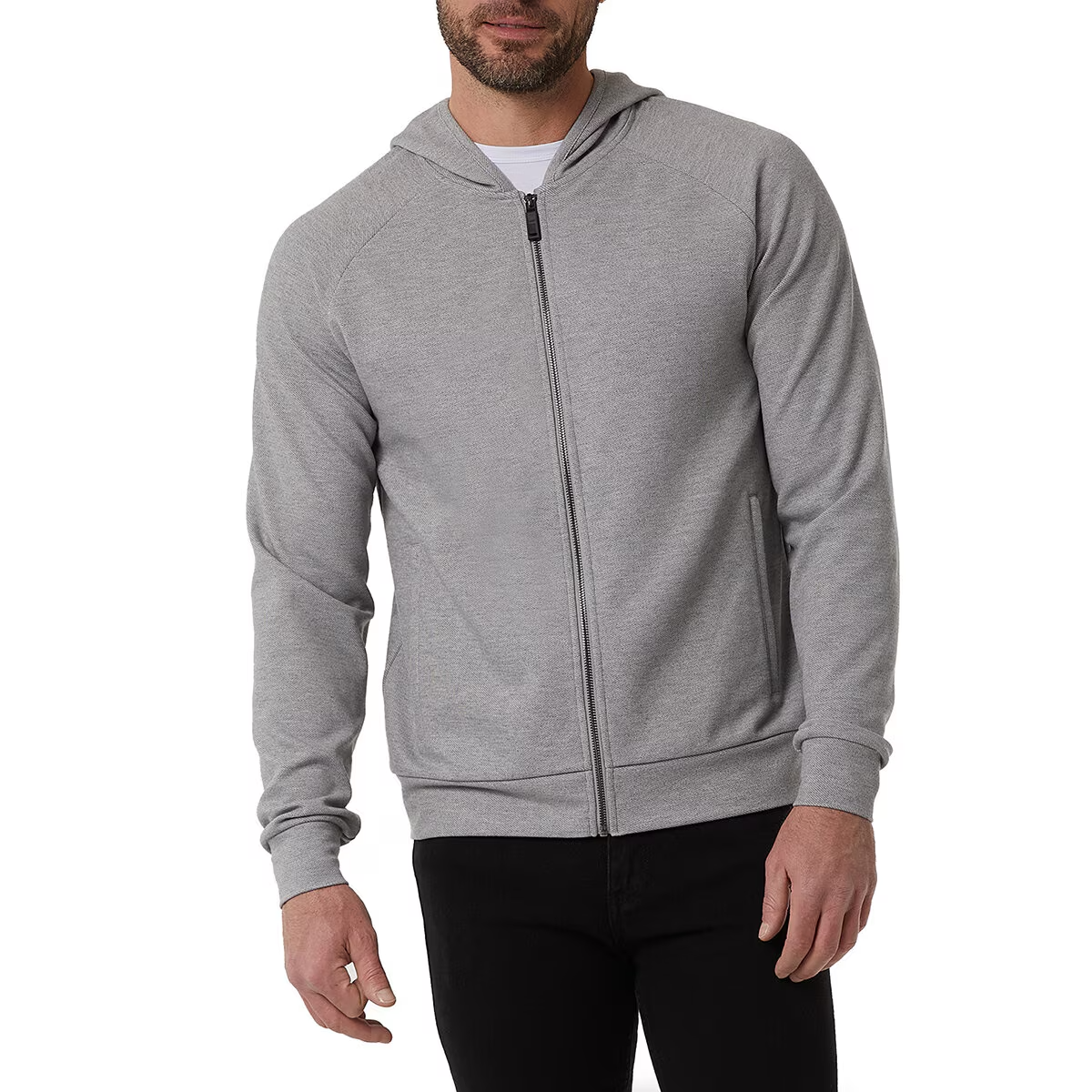 32 Degrees Heat Men's Pique Full Zip Hoody In grey Medium or Large