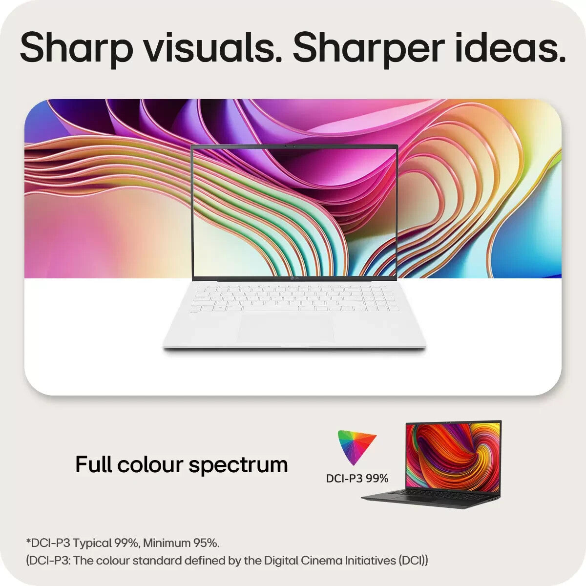 LG Gram Laptop Lightweight Ultra 7 16GB RAM 1TB SSD 16 Inch 16Z90S-G.AA78A1 VAT