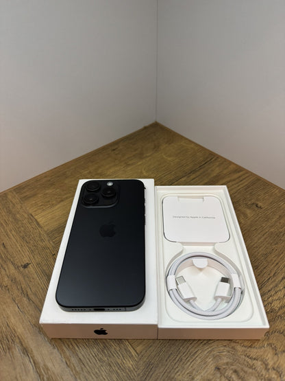 Apple iPhone 15 PRO 128GB BLACK TITANIUM NEW UNLOCKED Apple Warranty VAT