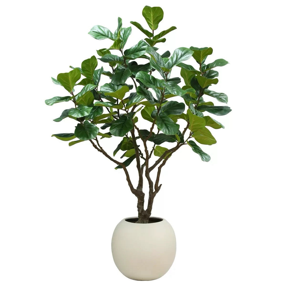 Artificial 8ft Faux Fig Tree in Planter Large Indoor Room Decoration