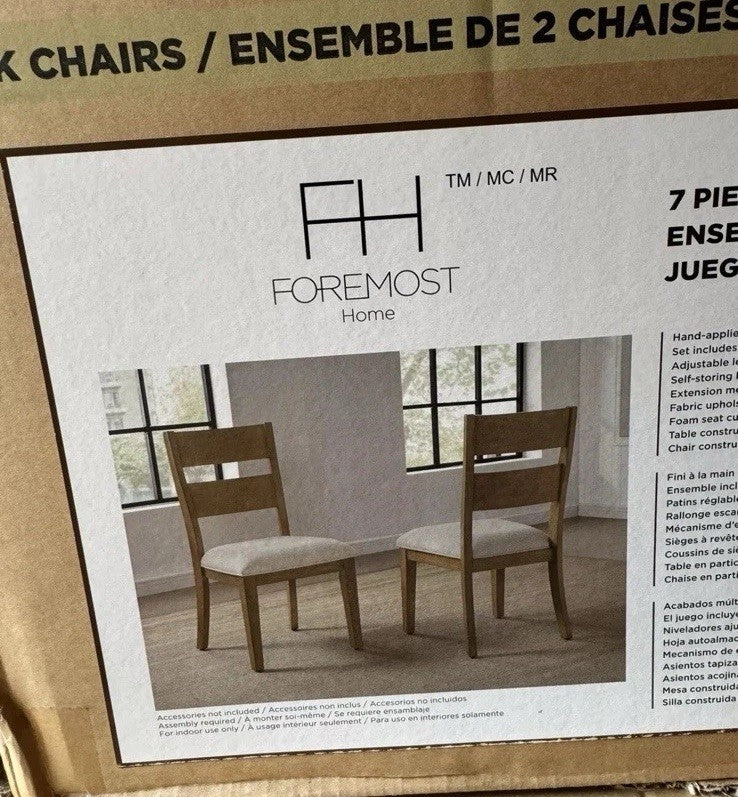 Foremost 5 piece Dining Set - Table & 4 Chairs, Original