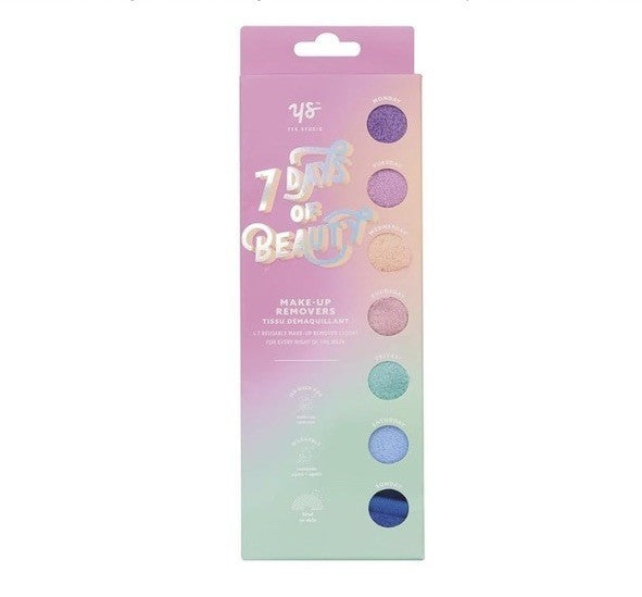 Yes Studio 7 Days Of Beauty Reusable Make-up Remover Cloths ( 7 Pack ) Brand New