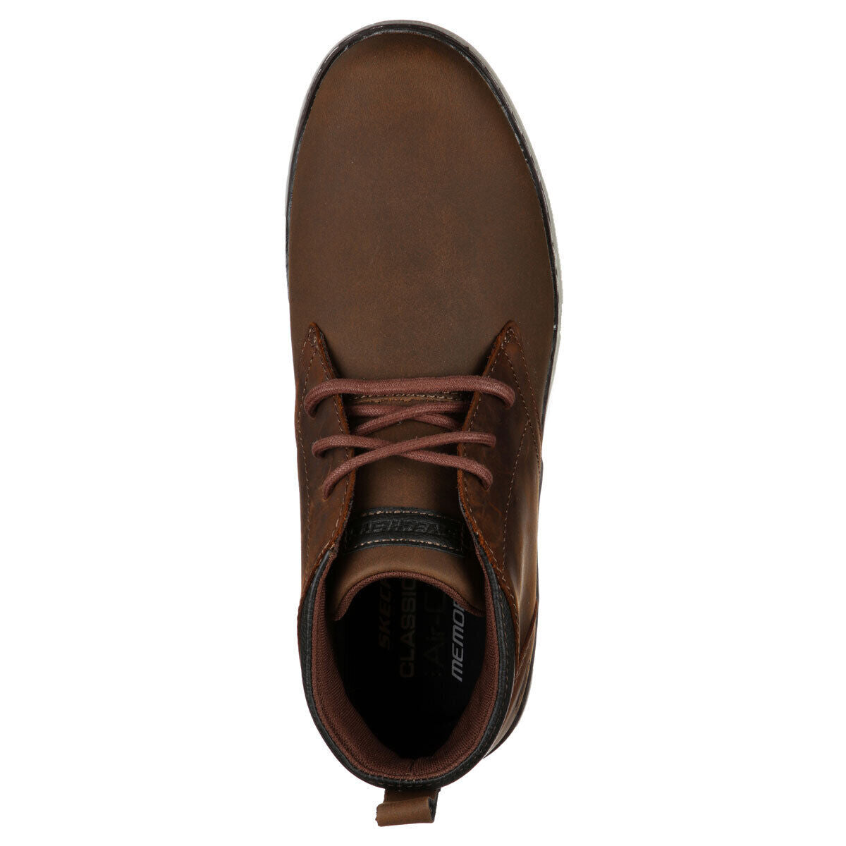 Skechers Heston-Regano Men's Leather Shoes in Brown UK 7