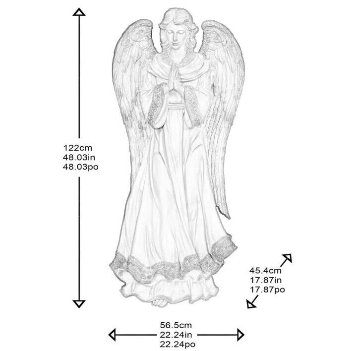 4ft (1.2m) Indoor / Outdoor Hand Crafted Resin Angel Sculpture