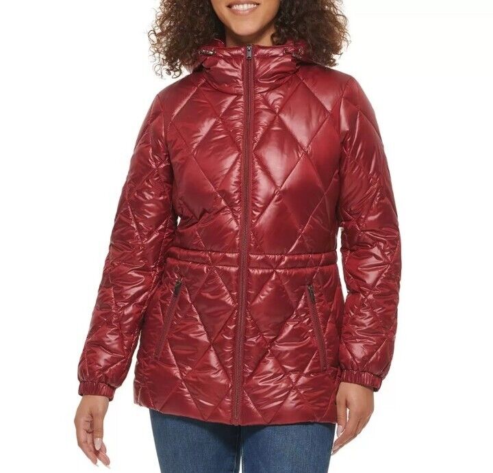 Andrew Marc Ladies Quilted Jacket in Red L