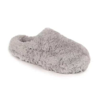Totes Isotoner Pillow Step Women's Mule Slippers in Silver Grey, Large