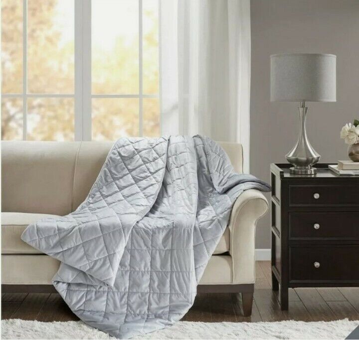 Sleep Philosophy Reversible Weighted Blanket 6.8kg , 122 x 183 cm , Grey