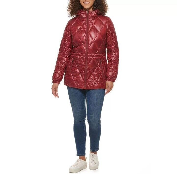Andrew Marc Ladies Quilted Jacket in Red L