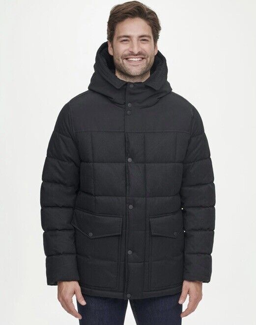 Andrew Marc Men's Textured Coat Jacket In Black Size: XL