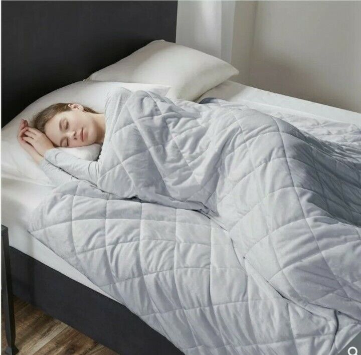 Sleep Philosophy Reversible Weighted Blanket 6.8kg , 122 x 183 cm , Grey