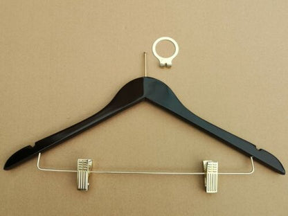 25x Mahogany Hanger Pin with Metal Bar and Clips / Security Skirt L43xH24xD1.4cm